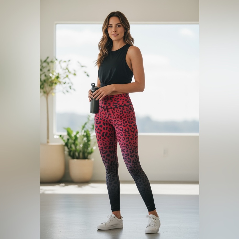 Vibrant Leopard Print Leggings